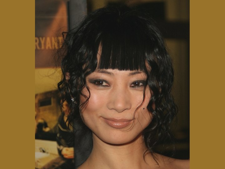 Bai Ling wearing her hair up