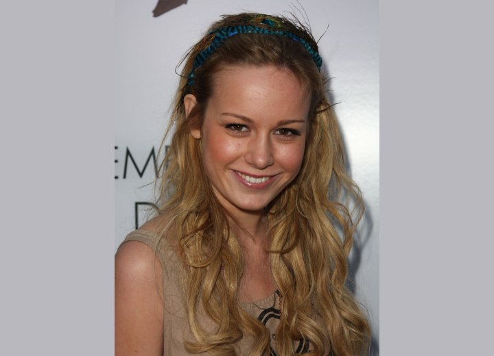 Brie Larson wearing a hairband