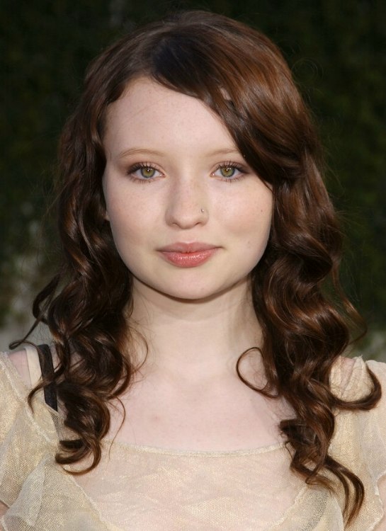 Emily Browning Long hair old fashionably curled in Emily Browning Long hair old fashionably curled in