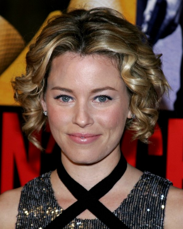 Elizabeth Banks  Short hair with sausage curls and 