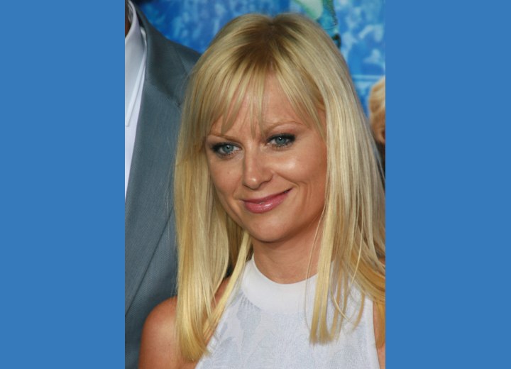 Amy Poehler - Long hairstyle with a razor textured fringe