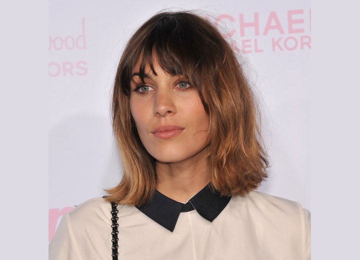 Alexa Chung's above the shoulders bob hairstyle