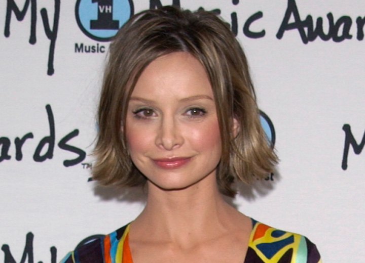 Calista Flockhart wearing a short retro dress