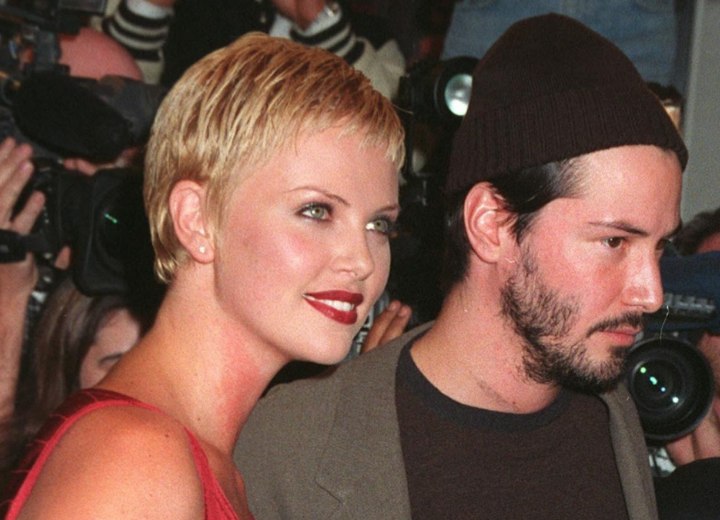 Pixie with a spiky fringe - Charlize Theron