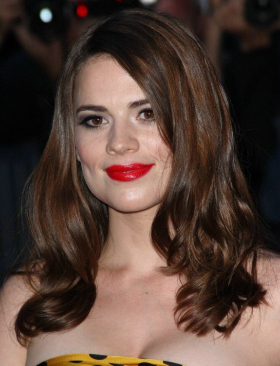 Hayley Atwell  Long hairstyle for a square face shape