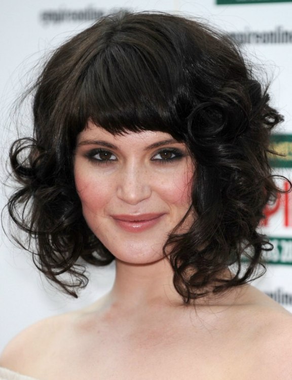 Gemma Arterton  Medium length hairstyle with large 