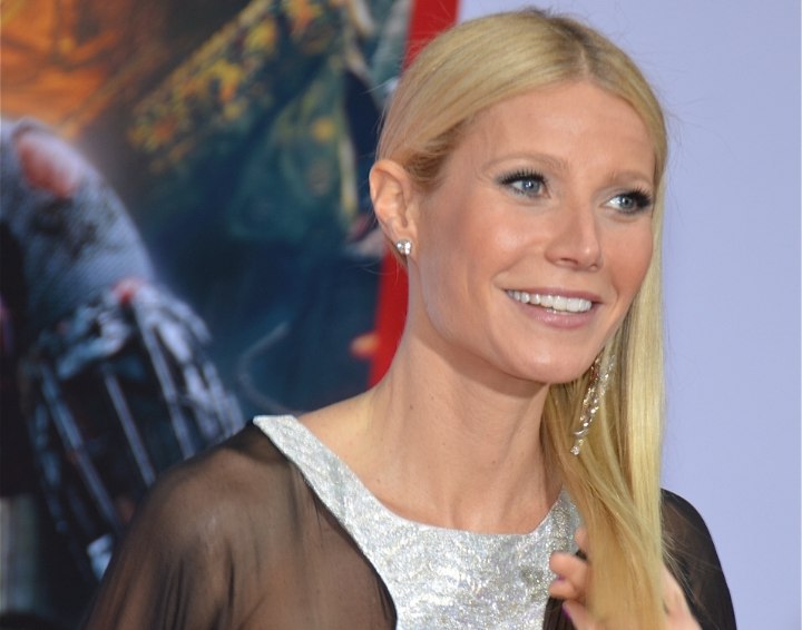 Gwyneth Paltrow wearing her hair tucked back