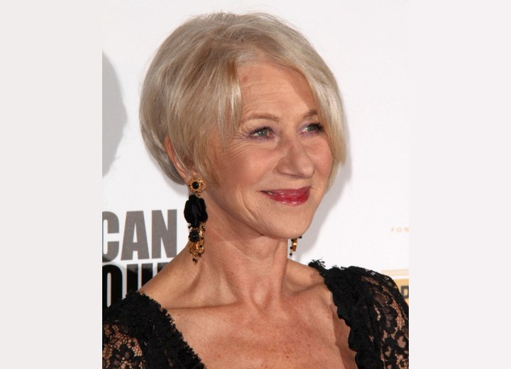 Helen Mirren - Trendy haircut for silver hair