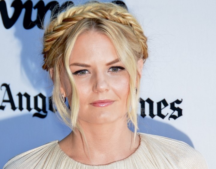 Updo with wrapped braids - Jennifer Morrison