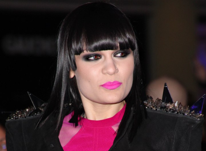 Jessie J hairstyle with mega sleek styling