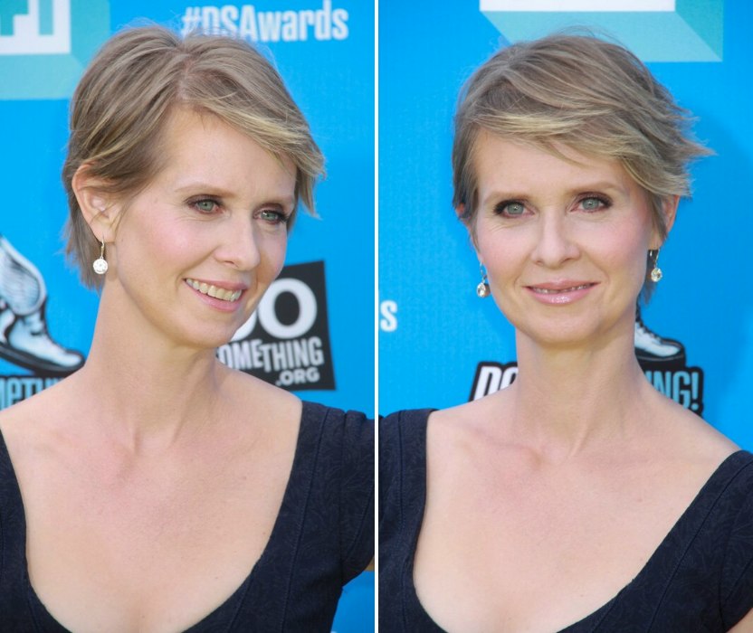 cynthia nixon celebrity haircut hairstyles