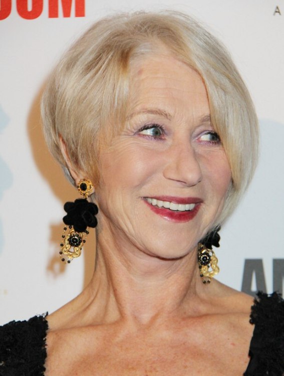 Helen Mirren  Trendy and rejuvenating haircut for 60 plus 