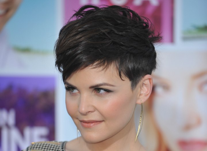 Ginnifer Goodwin - Short pixie haircut with a close nape