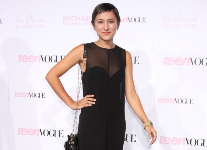 Zelda Williams wearing a sheer dress