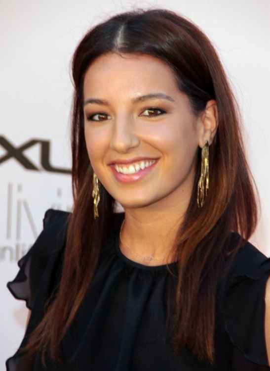 Vanessa Lengies  Long hair behind the ears and faded 