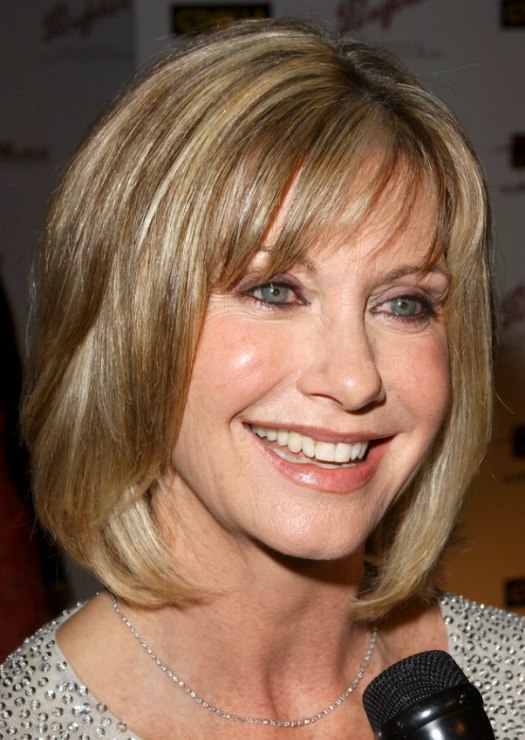 Olivia Newton John's bob  Modern mature hairstyle