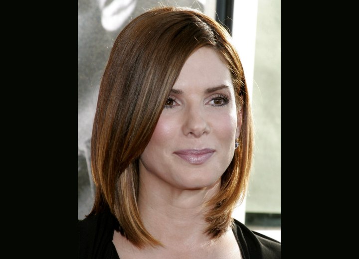 Long bob haircut - Sandra Bullock