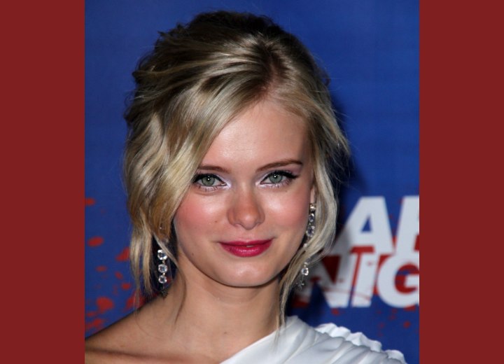 Sara Paxton wearing her hair up