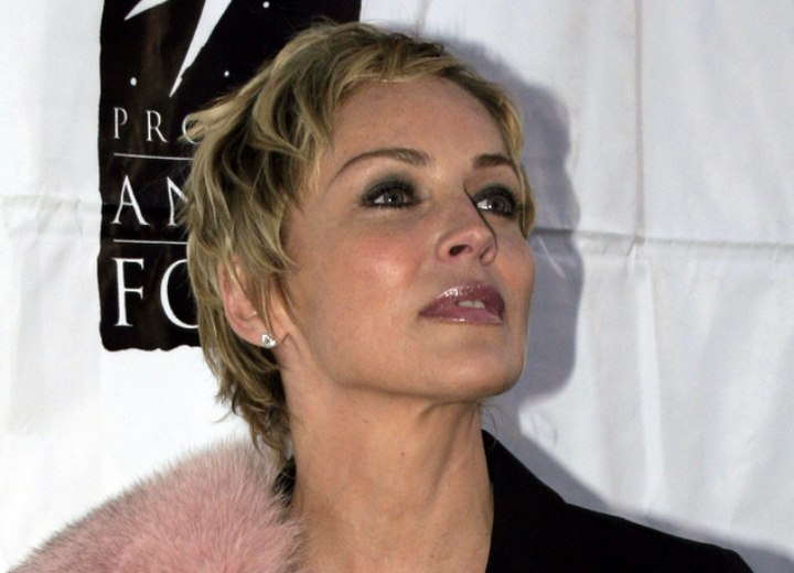 Sharon Stone's short crop