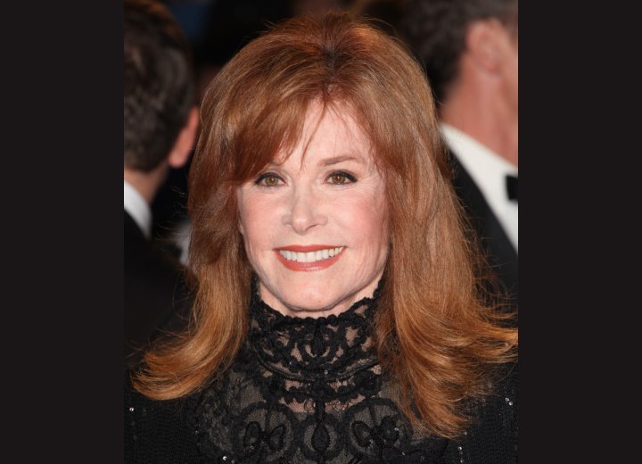 Long hourglass shape hairstyle - Stefanie Powers