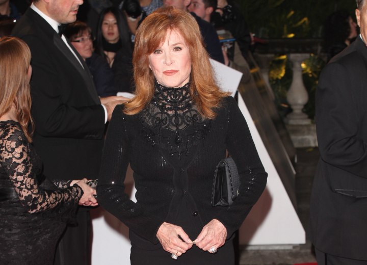 Stefanie Powers look with long red hair