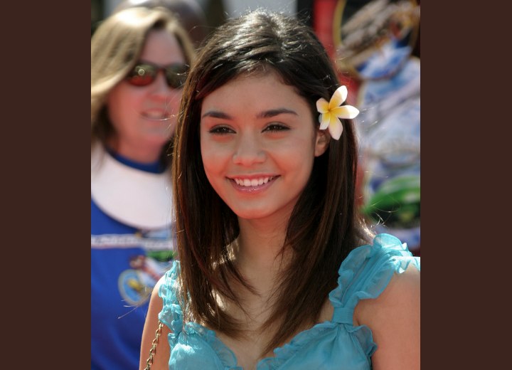 Vanessa Hudgens with long straight hair