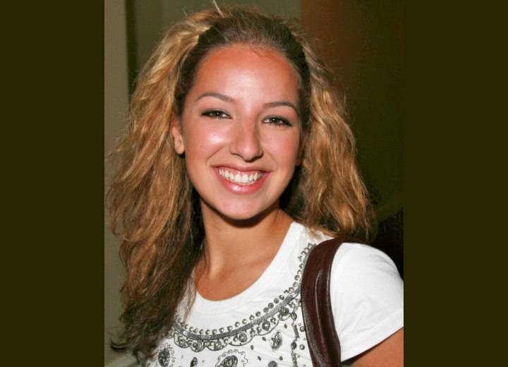 Vanessa Lengies with her hair in a perm