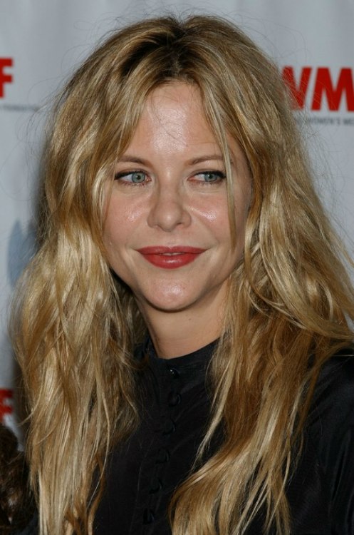 Meg Ryan's natural look for long hair