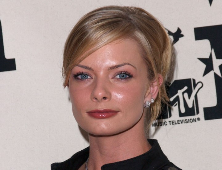 Jaime Pressly wearing her hair in an updo