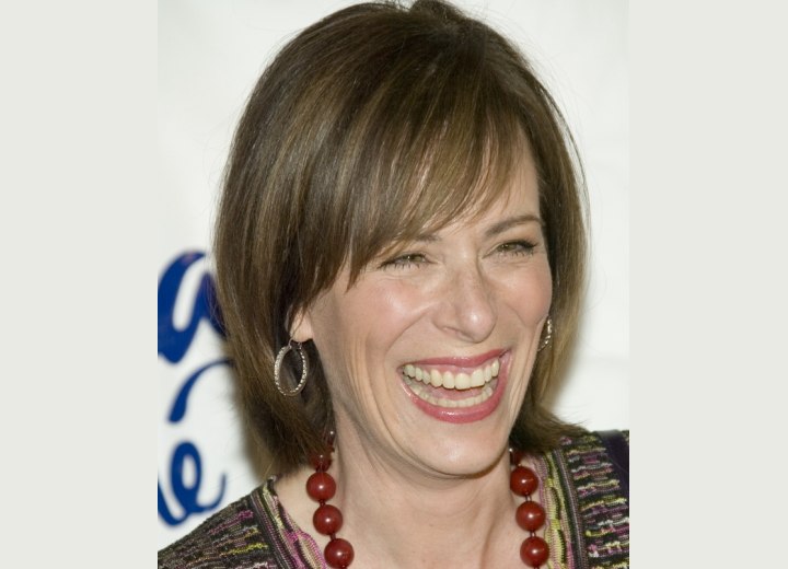 Jane Kaczmarek with smooth short hair