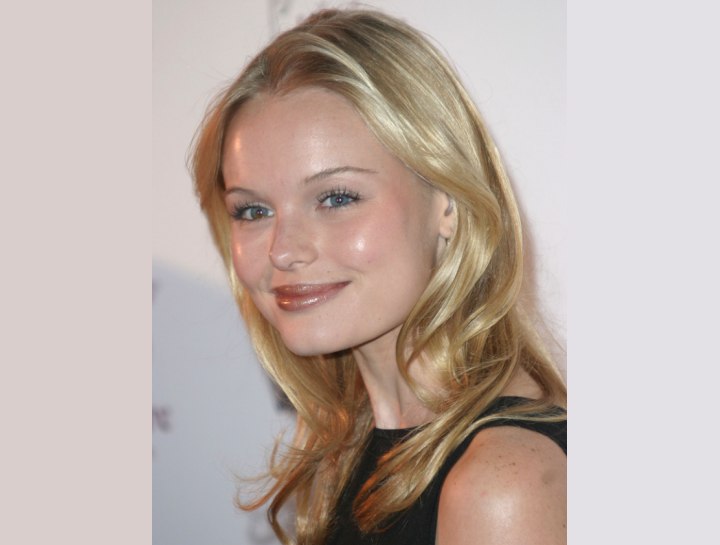 Kate Bosworth's hair with simple styling