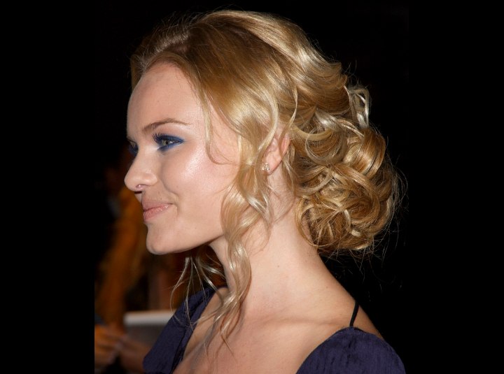 Kate Bosworth's updo with a rough bun