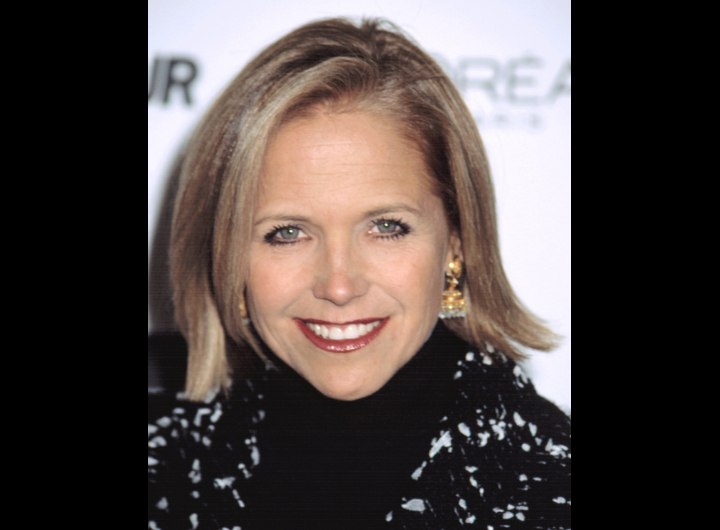 Katie Couric wearing a black turtleneck