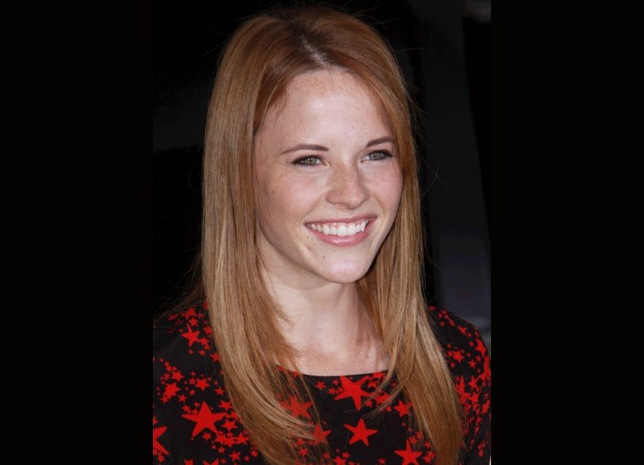 Katie Leclerc's long hair cut with steep tapering
