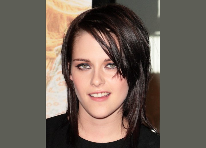 Kristen Stewart's hair in a wet look