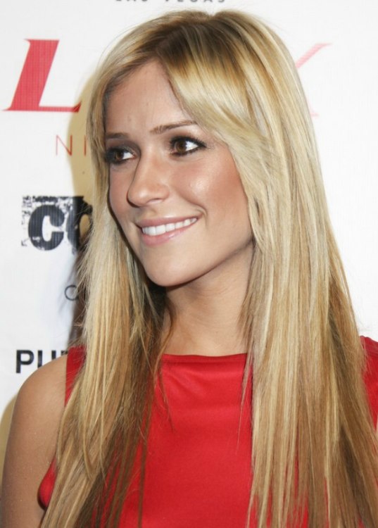 Kristin Cavallari's super long and straight hair with 