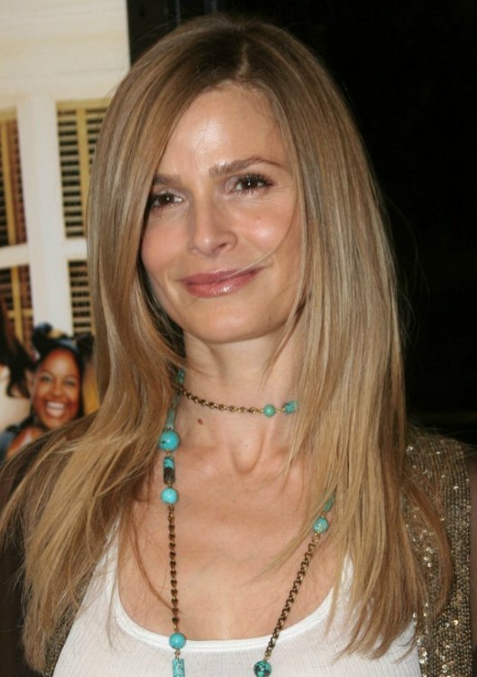 Kyra Sedgwick with long super straight and exquisite hair 