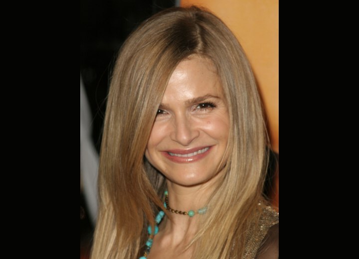 Crown view of Kyra Sedgwick's hair