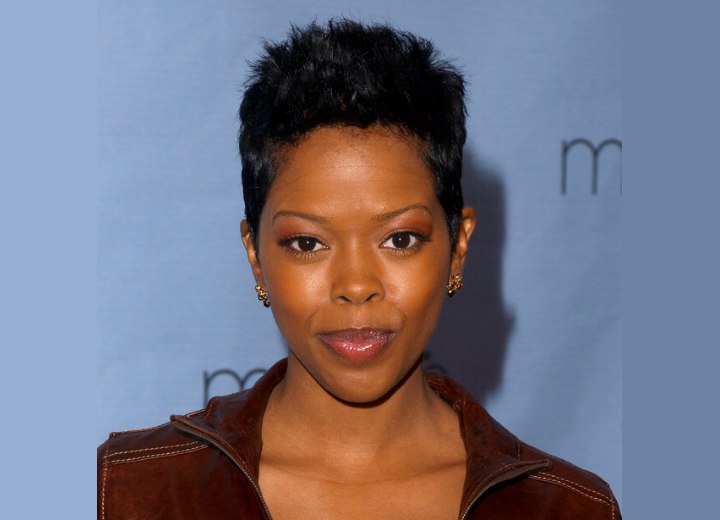 Short cropped hairstyle for black hair - Malinda Williams