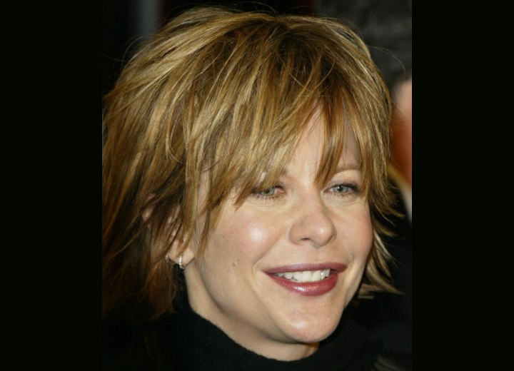 Close up photo of Meg Ryan's hair