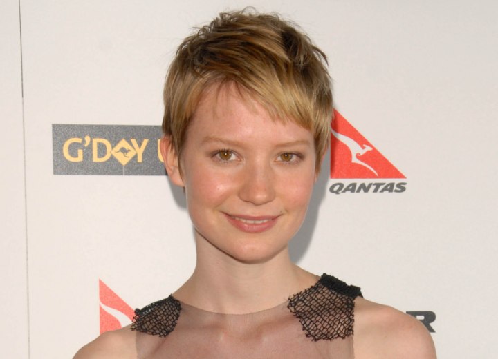 Mia Wasikowska's pixie cut