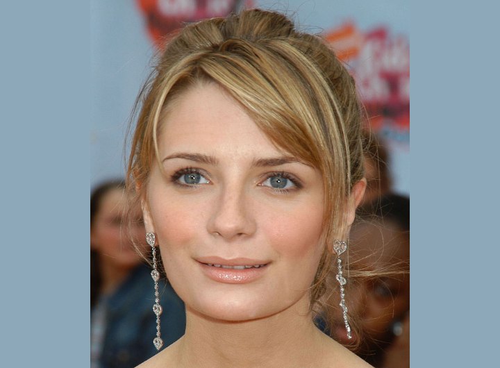 Mischa Barton wearing her hair up