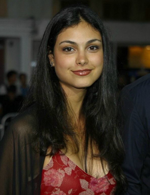 Morena Baccarin's long hair with a centered part