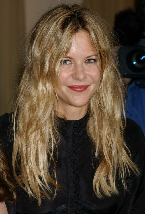 Meg Ryan's natural look for long hair