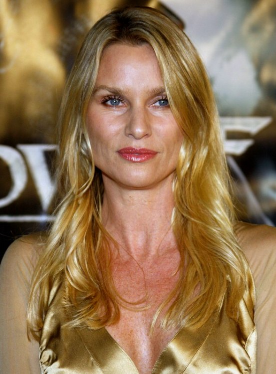 Nicollette Sheridan with long golden blonde hair and 