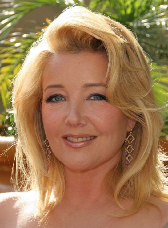 Melody Thomas Scott's shoulder length hair with airy volume