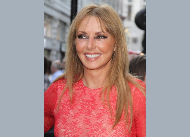 Carol Vorderman - Long hairstyle for middle aged ladies