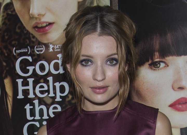 Emily Browning's up-style with a bun