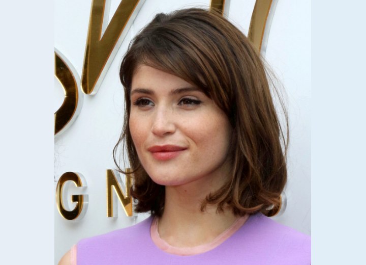 Gemma Arterton with bobbed hair