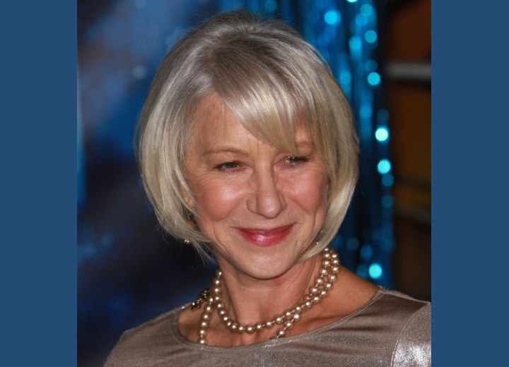 Crown view of Helen Mirren's hair